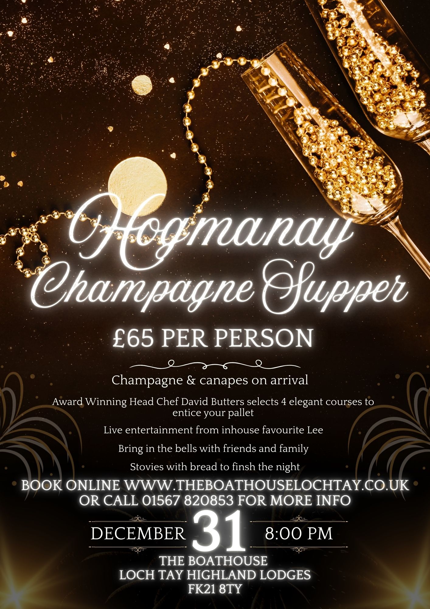 Hogmanay Champagne Supper